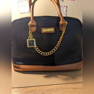 Black and brown tote bag